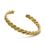 Wave Braided Open Cuff Bracelet