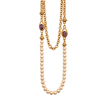 Gilded Glazed Pearl Necklace