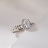 Simple Moissanite Diamond Adjustable Ring