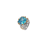 Sugar Cube Luxurious Openwork Gold-Plated Ring