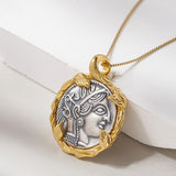 Athena Reversible Cameo Round Charm