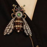 Buzzing Bee Brass Brooch