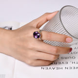 Dove's Egg Crystal Adjustable Ring