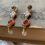 Harmony Gemstone Pearl Earrings