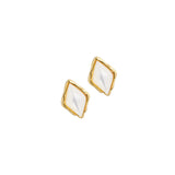 Rhombus Gold-Plated Good Luck Earrings