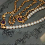 Gilded Glazed Pearl Necklace