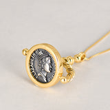 Queen Coin Reversible Charm