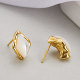 Rhombus Gold-Plated Good Luck Earrings