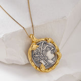 Athena Reversible Cameo Round Charm