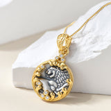 Greek Recurring Lion Double Sided Cameo Charm