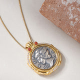 Simple Design Coin Double Sided Cameo Charm