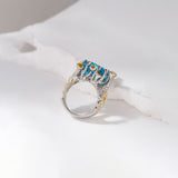 Sugar Cube Luxurious Openwork Gold-Plated Ring