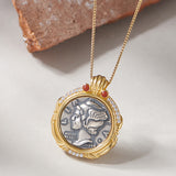 Simple Design Coin Double Sided Cameo Charm