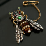 Buzzing Bee Brass Brooch