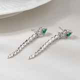 Snake Bone Gemstone Earrings