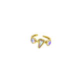 Geometric Aurora Borealis Zirconia Ring